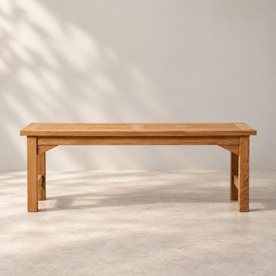 4 ft Veranda Teak Backless Bench