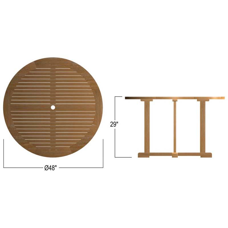 alt="15047 4ft Round Dining Table autocad on white background"