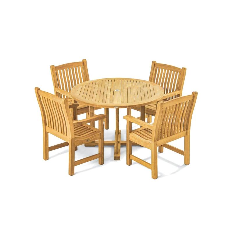 alt="Veranda 48 inch dia Round Teak Dining Set - Picture B"